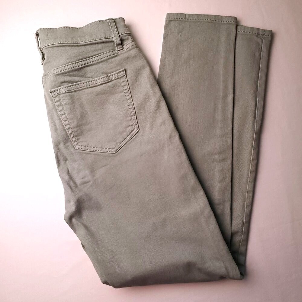 LOFT Womens High Rise Skinny Jeans Size 0/25 Sage Green Casual Stretch Denim